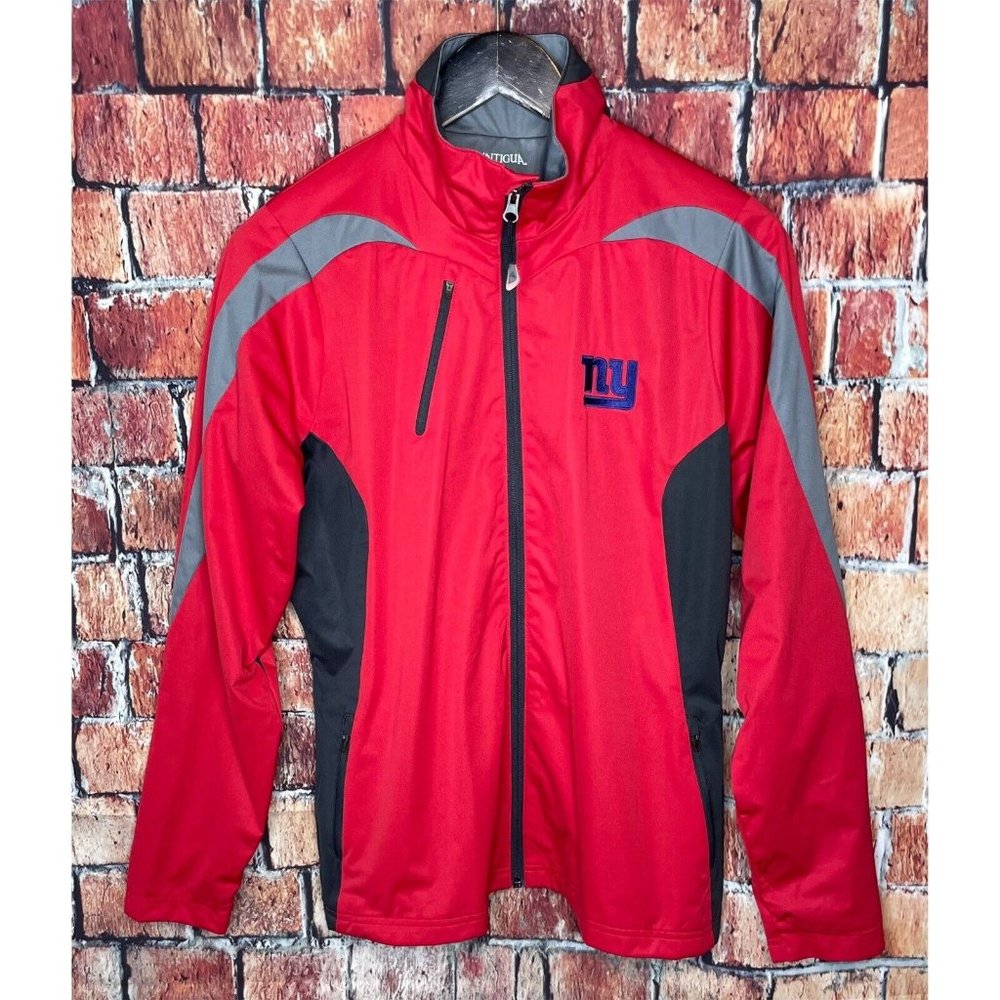 New York Giants Women's Large Red Embroidered Full Zip NFL Football Lined Jacket